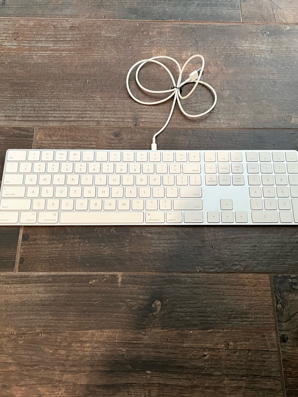 Apple Silver 100% keyboard white keys, & Numeric Keypad